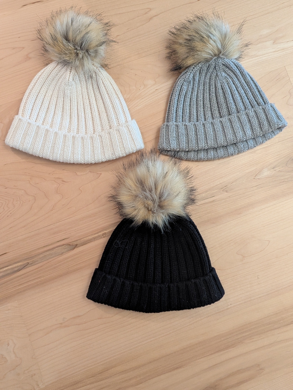 J. Crew Pom-Pom Beanie - Bundle Of Three OS